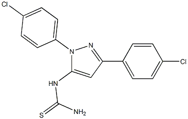 1-(1,3-bis(4-chlorophenyl)-1H-pyrazol-5-yl)thiourea Structure