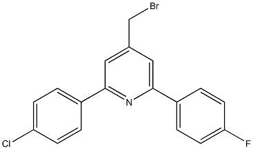 4-(bromomethyl)-2-(4-chlorophenyl)-6-(4-fluorophenyl)pyridine,,结构式