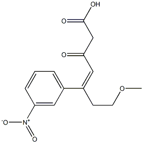 2-METHOXYETHYL-3-NITROBENZTLIDEN ACETOACETATE Struktur