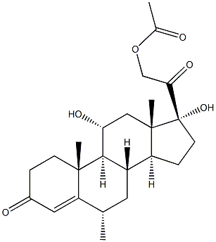 6A-METHYLHYDROCORTISONE ACETATE 结构式