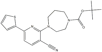 4-(3-CYANO-6-THIOPHEN-2-YL-PYRIDIN-2-YL)-[1,4]DIAZEPANE-1-CARBOYLIC ACID TERT-BUTYL ESTER,,结构式