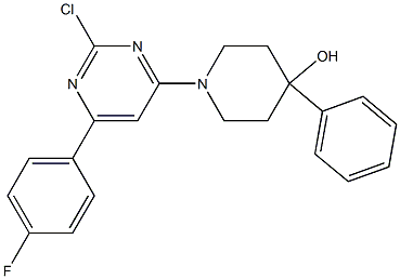 1-[2-CHLORO-6-(4-FLUOROPHENYL)PYRIMIDIN-4-YL]-4-PHENYLPIPERIDIN-4-OL
