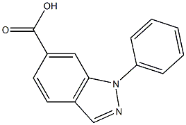 1-PHENYL-1H-INDAZOLE-6-CARBOXYLIC ACID 化学構造式