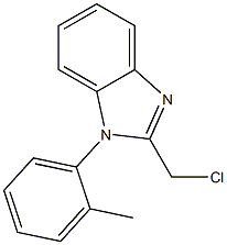 2-(CHLOROMETHYL)-1-(2-METHYLPHENYL)-1H-BENZIMIDAZOLE,,结构式