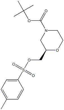 2-(R)-(TOLUENE-4-SULFONYLOXYMETHYL)-MORPHOLINE-4-CARBOXYLIC ACID TERT-BUTYL ESTER Struktur