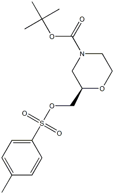 2-(R)-(TOLUENE-4-SULFONYLOXYMETHYL)-MORPHOLINE-4-CARBOXYLIC ACID TERT-BUTYL ESTER 化学構造式