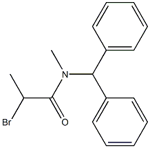 2-BROMO-N-(DIPHENYLMETHYL)-N-METHYLPROPANAMIDE Structure
