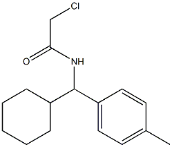 2-CHLORO-N-[CYCLOHEXYL(4-METHYLPHENYL)METHYL]ACETAMIDE 结构式