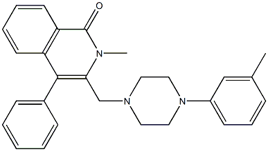 2-METHYL-3-{[4-(3-METHYLPHENYL)PIPERAZIN-1-YL]METHYL}-4-PHENYLISOQUINOLIN-1(2H)-ONE Structure