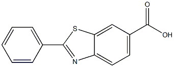 2-PHENYL-1,3-BENZOTHIAZOLE-6-CARBOXYLIC ACID 化学構造式