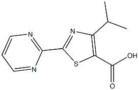 4-ISOPROPYL-2-PYRIMIDIN-2-YL-1,3-THIAZOLE-5-CARBOXYLIC ACID,,结构式