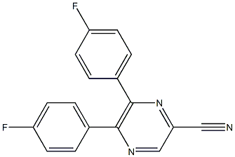 5,6-BIS(4-FLUOROPHENYL)PYRAZINE-2-CARBONITRILE Struktur