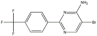 5-BROMO-2-[4-(TRIFLUOROMETHYL)PHENYL]PYRIMIDIN-4-AMINE Structure