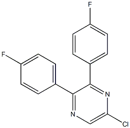 5-CHLORO-2,3-BIS(4-FLUOROPHENYL)PYRAZINE Struktur