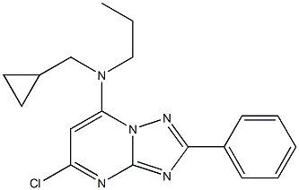 5-CHLORO-N-(CYCLOPROPYLMETHYL)-2-PHENYL-N-PROPYL[1,2,4]TRIAZOLO[1,5-A]PYRIMIDIN-7-AMINE Structure