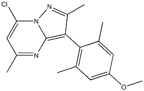 7-CHLORO-3-(4-METHOXY-2,6-DIMETHYLPHENYL)-2,5-DIMETHYLPYRAZOLO[1,5-A]PYRIMIDINE Struktur