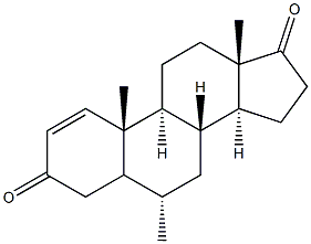 6-alpha-methyl-etiocholene-3,17-dione Struktur