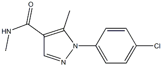 N4,5-dimethyl-1-(4-chlorophenyl)-1H-pyrazole-4-carboxamide,,结构式