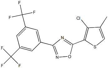 5-(3-chloro-4-methyl-2-thienyl)-3-[3,5-di(trifluoromethyl)phenyl]-1,2,4-oxadiazole