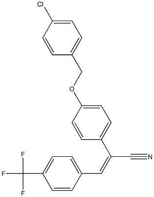 2-{4-[(4-chlorobenzyl)oxy]phenyl}-3-[4-(trifluoromethyl)phenyl]acrylonitrile 结构式