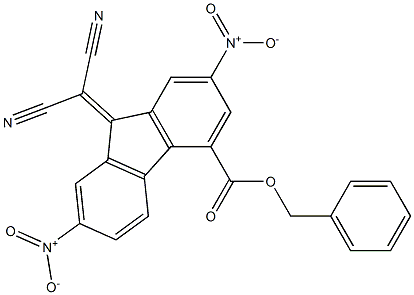 benzyl 9-(dicyanomethylene)-2,7-dinitro-9H-4-fluorenecarboxylate Structure