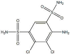 4-amino-5,6-dichloro-1,3-benzenedisulfonamide 结构式