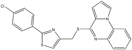 2-(4-chlorophenyl)-4-[(pyrrolo[1,2-a]quinoxalin-4-ylthio)methyl]-1,3-thiazole