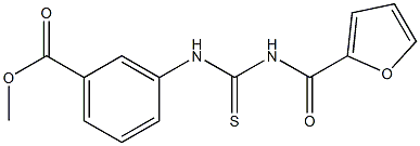 methyl 3-({[(2-furylcarbonyl)amino]carbothioyl}amino)benzoate Structure