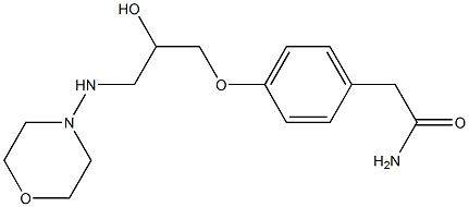 2-{4-[2-hydroxy-3-(morpholinoamino)propoxy]phenyl}acetamide,,结构式