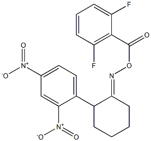 2-[({[2-(2,4-dinitrophenyl)cyclohexyliden]amino}oxy)carbonyl]-1,3-difluorobenzene 化学構造式