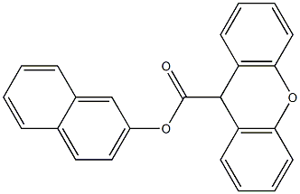 2-naphthyl 9H-xanthene-9-carboxylate 化学構造式