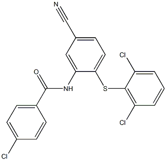  4-chloro-N-{5-cyano-2-[(2,6-dichlorophenyl)sulfanyl]phenyl}benzenecarboxamide