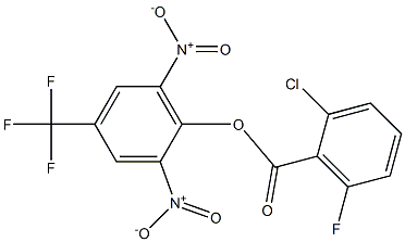 2,6-dinitro-4-(trifluoromethyl)phenyl 2-chloro-6-fluorobenzoate 结构式