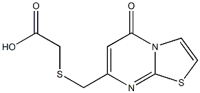 {[(5-oxo-5H-[1,3]thiazolo[3,2-a]pyrimidin-7-yl)methyl]thio}acetic acid,,结构式