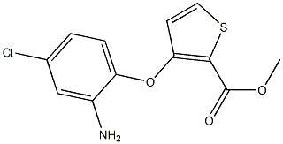 methyl 3-(2-amino-4-chlorophenoxy)thiophene-2-carboxylate,,结构式