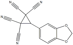 3-(1,3-benzodioxol-5-yl)cyclopropane-1,1,2,2-tetracarbonitrile,,结构式