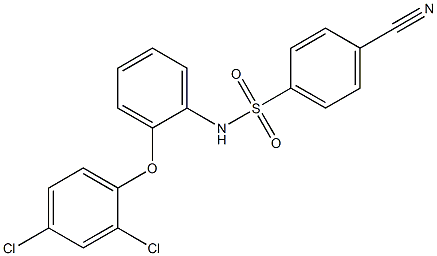 N1-[2-(2,4-dichlorophenoxy)phenyl]-4-cyanobenzene-1-sulfonamide 结构式