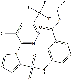 ethyl 3-[({1-[3-chloro-5-(trifluoromethyl)-2-pyridinyl]-1H-pyrrol-2-yl}sulfonyl)amino]benzenecarboxylate