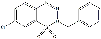 2-benzyl-7-chloro-1lambda~6~,2,3,4-benzothiatriazine-1,1(2H)-dione Struktur