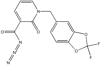 3-(azidocarbonyl)-1-[(2,2-difluoro-1,3-benzodioxol-5-yl)methyl]-2(1H)-pyridinone,,结构式