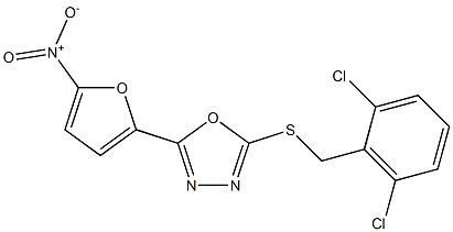 2-[(2,6-dichlorobenzyl)thio]-5-(5-nitro-2-furyl)-1,3,4-oxadiazole