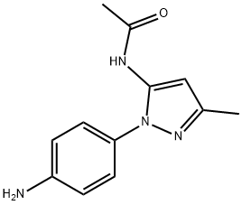 N-[1-(4-aminophenyl)-3-methyl-1H-pyrazol-5-yl]acetamide Struktur