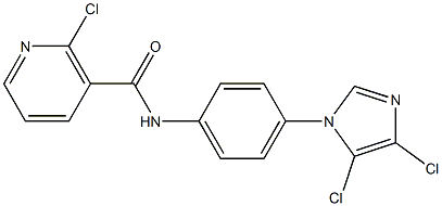 2-chloro-N-[4-(4,5-dichloro-1H-imidazol-1-yl)phenyl]nicotinamide,,结构式