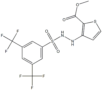 methyl 3-(2-{[3,5-di(trifluoromethyl)phenyl]sulfonyl}hydrazino)thiophene-2-carboxylate