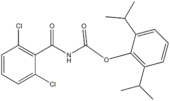 2,6-diisopropylphenyl N-(2,6-dichlorobenzoyl)carbamate,,结构式