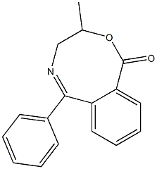 3-methyl-6-phenyl-3,4-dihydro-1H-2,5-benzoxazocin-1-one Struktur
