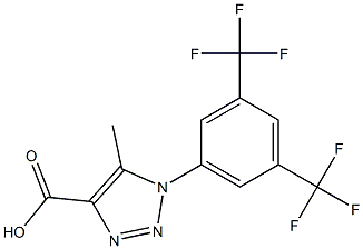 1-[3,5-di(trifluoromethyl)phenyl]-5-methyl-1H-1,2,3-triazole-4-carboxylic acid 结构式
