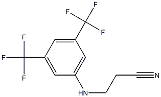 3-[3,5-di(trifluoromethyl)anilino]propanenitrile Structure