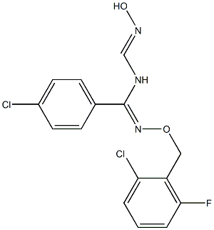 4-chloro-N'-[(2-chloro-6-fluorobenzyl)oxy]-N-[(hydroxyimino)methyl]benzenecarboximidamide|