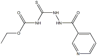 ethyl N-{[2-(3-pyridylcarbonyl)hydrazino]carbothioyl}carbamate Structure